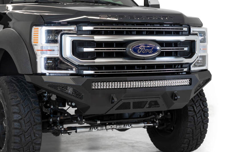 Ford Super Duty Front Bumper - Addictive Desert Designs - Stealth Fighter - Hammer Black - `20-`27